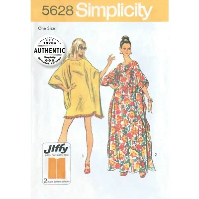 Simplicity SEWING PATTERN 5628 Misses/Womens Jiffy Caftan In 2 Lengths,One Size - Image 1 of 3