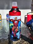 Super Heroes Iron Man 12oz Water Bottle Sippy Cup Stainless Steel Kid's Flip Top