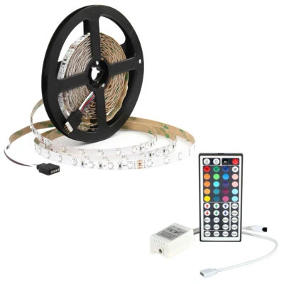 RGB 5M 3528 Non-waterproof LED Strip Light 300leds+44 keys Remote Controller - Image 1 of 4