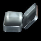 1pcTin Small Empty Metal Tin Silver Flip Storage Box Case OrganizerB^qiMDAU