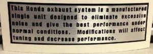 EXHAUST WARNING LABEL BRUSHED ALUMINUM CT90-1979 (D7073) - Picture 1 of 1