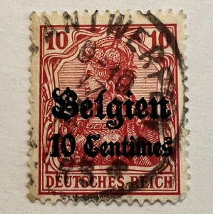 1914 GERMAN OCCUPIED BELGIUM STAMP #N3 WITH ANTWERPEN SON CANCEL - Picture 1 of 2