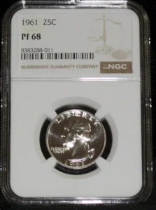 1961 NGC PF68 Washington Quarter (Blast White) - Picture 1 of 4