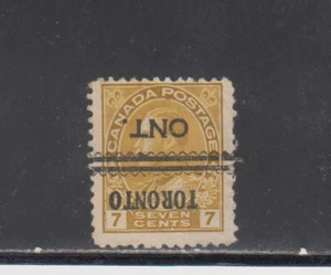 CANADÁ 1911-31 - PRE CANCELACIÓN USADO # 6-113i INVERTIR TORONTO - Imagen 1 de 1