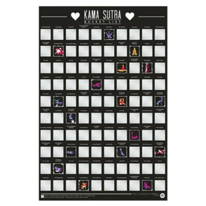 Rubbel Poster Kamasutra Gift Republic Liste 100 Position Bild 42x59cm interaktiv - Picture 1 of 5