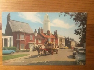 Adnams dray horse and lighthouse, Southwold postcard - Picture 1 of 2