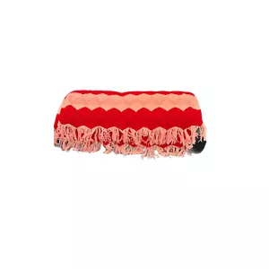 Vintage Afghan Throw Blanket Handmade bubblegum pink and red - Picture 1 of 4