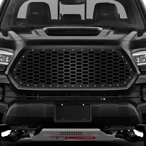 300 INDUSTRIES Aftermarket Steel Grille for 2016-2017 Toyota Tacoma HONEYCOMB BK - Picture 1 of 3