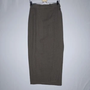 Eddie Bauer alias Wolle Maxi Wickelrock 8 hoch lang grün Bindeband Taille ruhig Luxus  - Bild 1 von 8