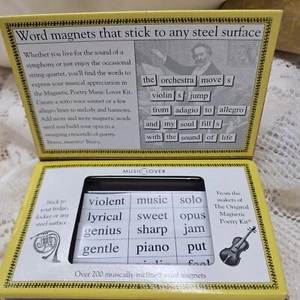 Magnetic Poetry Music Lover Kit Word Magnets Fridge Locker Fun Creative - Picture 1 of 5