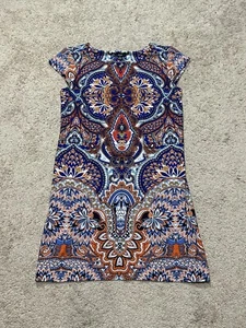 R & K Damen Kleid Größe M Mehrfarbig Print Leicht Stretch Klassisch - Bild 1 von 9