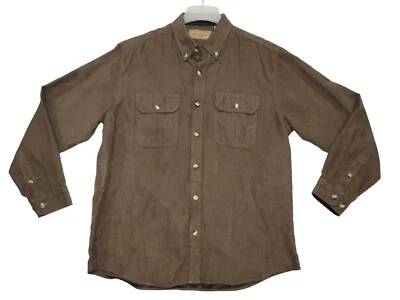 Clear Water Outfitters Men's Flannel Long Sleeve Brown Polyester Size L - Image 1 of 4