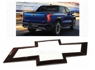 2014+ Rear Tailgate Black White Bowtie Emblem Chevrolet Silverado 150025003500HD - Image 1 of 4