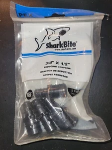 SharkBite UP058A5 5-Pack 3/4" x 1/2" PEX Reducing Couplings, NEW Sealed!!! - Picture 1 of 2