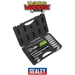 Sealey S01286 Siegen Extendable Ratchet Socket Set 1/4"Sq Drive 26pc - Picture 1 of 5