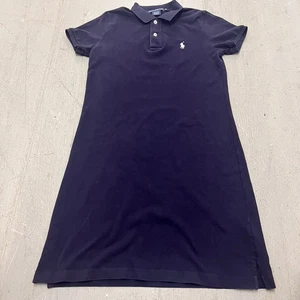 Polo donna Ralph Lauren sportiva taglia Med blu navy bianco pony manica corta - Foto 1 di 12