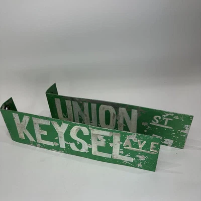 Juego de 2 letreros de calle vintage: Union St. & Keysel Ave Foto 1 de 4