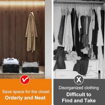 Stackable Clothes Organizer for For drawers Wardrobes Plastic T Shirt Rack - Image 1 of 4