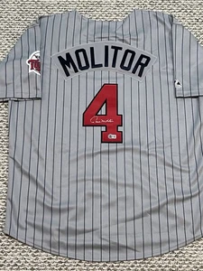 Paul Molitor Minnesota Twins Signed Jersey Majestic NWT Beckett COA - Picture 1 of 7