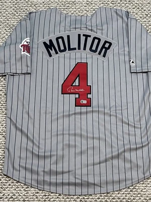Paul Molitor Minnesota Twins Signed Jersey Majestic NWT Beckett COA - Image 1 of 4