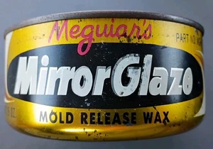 MEGUIAR'S MIRROR GLAZE Auto Mold Release WAX chrome Gold tin metal can VINTAGE. - Picture 1 of 8