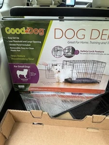 16/22" Dog Crate Foldable Dog Cage Wire Metal Dog Kennels w/Tray & 1Doors - Picture 1 of 1