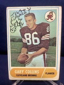 Tarjeta autografiada de Gary Collins -Maryland- Cleveland Browns - Imagen 1 de 2