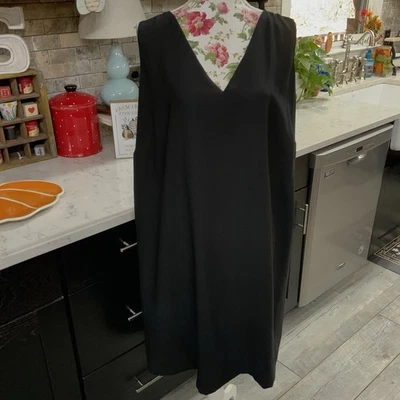 Vestido Lauren Ralph Lauren Negro 22W Cuello en V Bolsillos Sin Mangas Ocasión Especial Foto 1 de 4