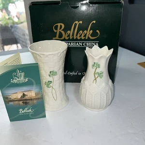 Vintage Belleek Ireland Bud Vases - Picture 1 of 21