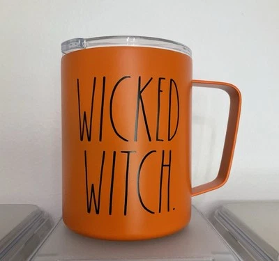 NUEVO Rae Dunn WICKED WITCH Naranja Aislado Acero Inoxidable Taza Mango Foto 1 de 4