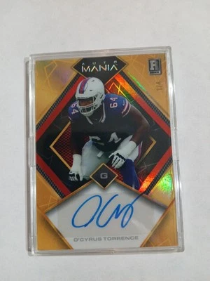 Wild Card Auto Mania Football RC SP Auto 1/4 Torrence Buffalo Bills - Image 1 of 2