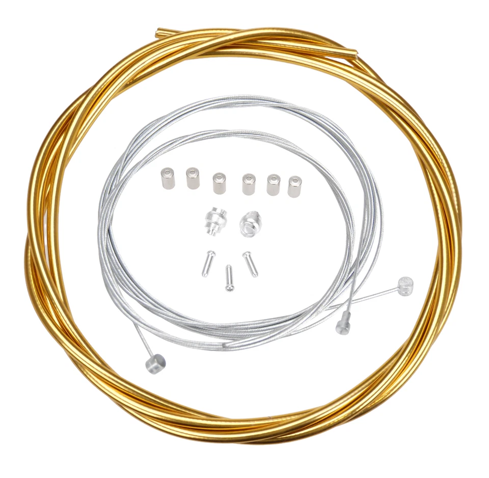 Kit de cable de freno de bicicleta ACS Rotor Freestyle para BMX/MTB - DORADO BRILLANTE Foto 1 de 1