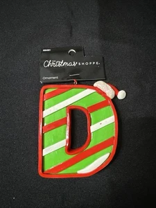 Anfangsbuchstabe "D" Weihnachtsmann Harz Weihnachtsschmuck 4 "x 3,0"x 0,5" NEU Urlaub - Bild 1 von 1