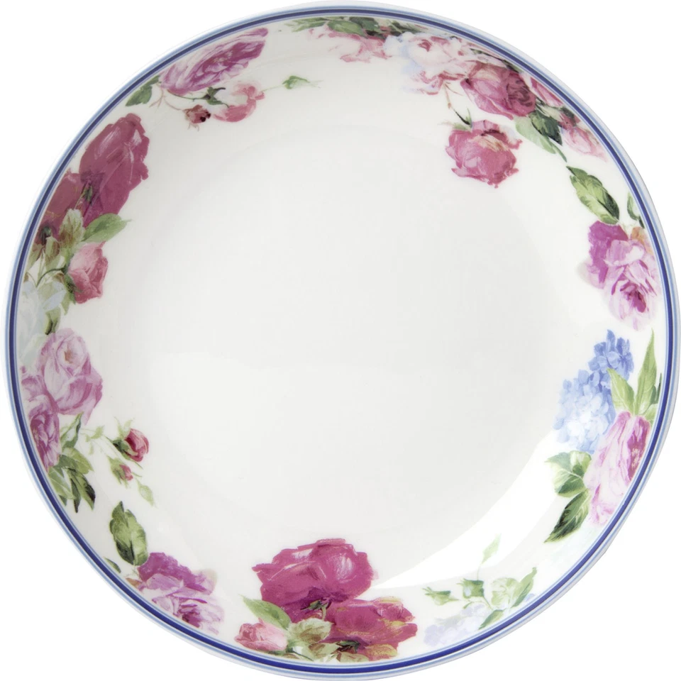 IHR SCARLETT Porzellanschale Dekoschale Rosen Porzellan Ø 20,5 x H 4 cm weiß - Bild 1 von 1