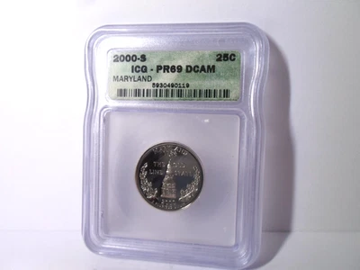 2000-S Maryland Quarter ICG PR69DCAM  *Proof* - Image 1 of 4