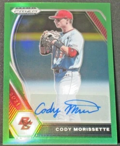 Cody Morissette 2021 Prizm Draft Autograph Rookie Lime Green (16/23) BC Marlins - Picture 1 of 2