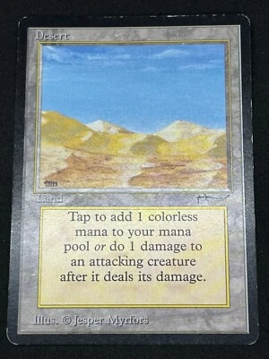 Magic the Gathering MTG Desert Land Arabian Nights Common - Image 1 of 2