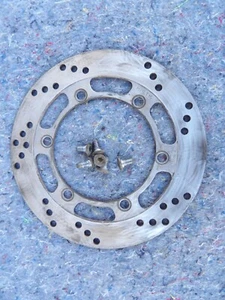 Genuine OEM 1995 Kawasaki KLR650 KLR 650 rear brake disc rotor w/ bolts - Picture 1 of 8