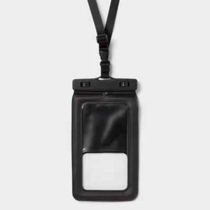 Heyday waterproof tech pouch. New In No. Black/w/ Lanyard. 4 7/8in x 9 1/8 in” - Picture 1 of 3