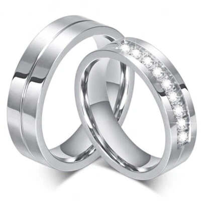Partnerringe Freundschaftsringe Verlobungsringe Eheringe - Edelstahl / Silber - Bild 1 von 4