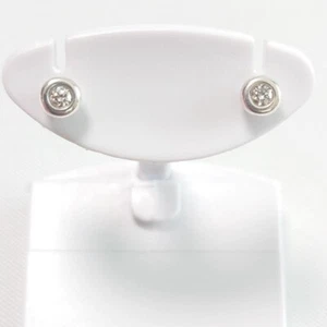 Auth Tiffany & Co. By The Yard Earrings Silver Diamond Pierced Fast Shipping - Picture 1 of 11