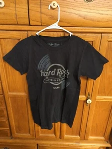 Hard Rock Hotel And Casino Tulsa Black T Shirt - Picture 1 of 4