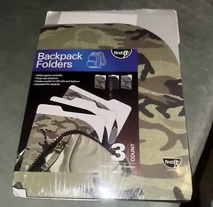 Find It Backpack Folders 3-packs camouflage Letter Size 3-Tab Positions. New - Picture 1 of 7