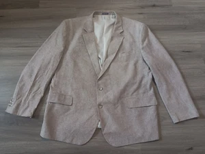 Stafford Men's Gray Linen Cotton Blend Classic Fit Sports Coat Size 52R - Picture 1 of 8