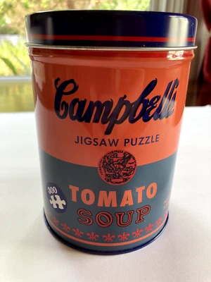 Andy Warhol Campbells Soup Can Jigsaw Puzzle 300 Piece Blue Orange Can Mudpuppy Foto 1 de 4