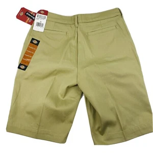 New Dickies Size 11 Stretch Bermuda Shorts Classic Fit Girls Beige S12 - Picture 1 of 6