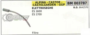 8642570 TUBO CON FILTRO OLIO ELETTROSEGA ALPINA STIGA CASTELGARDEN ES1600 ES1700 - Picture 1 of 1