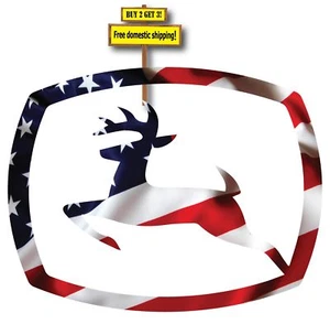 Tractor Superimposed With American Flag Decal Sticker p134 - Picture 1 of 1