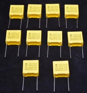10 Carli 0.47uf 275V Metallized Polypropylene Film Capacitors MPX40/100/21 - Picture 1 of 3