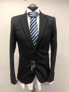 DIESEL SUIT JACKET/BLAZER BLACK WOOL BLEND 38R BNWT - Picture 1 of 6